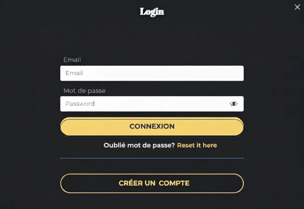 Accéder à compte Olympe Casino